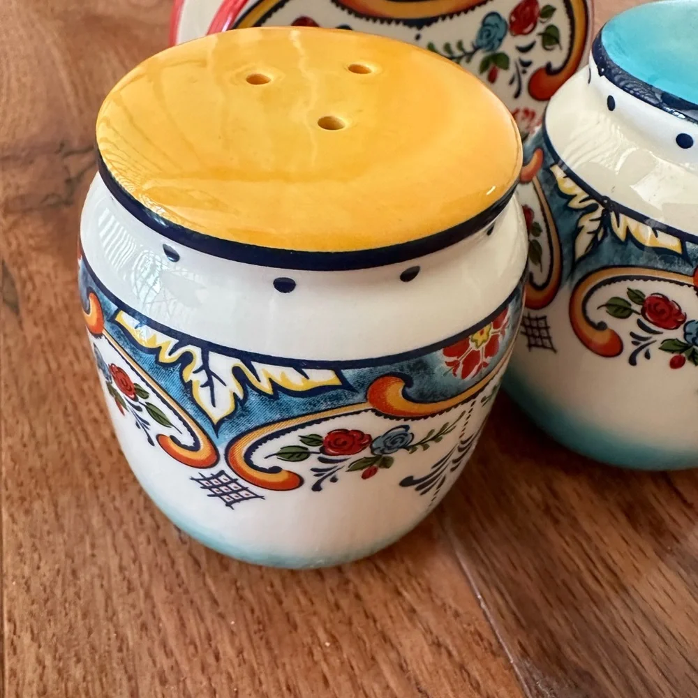 New Zanzibar Collection Vibrant Ceramic Tableware Necessities, 3 Piece